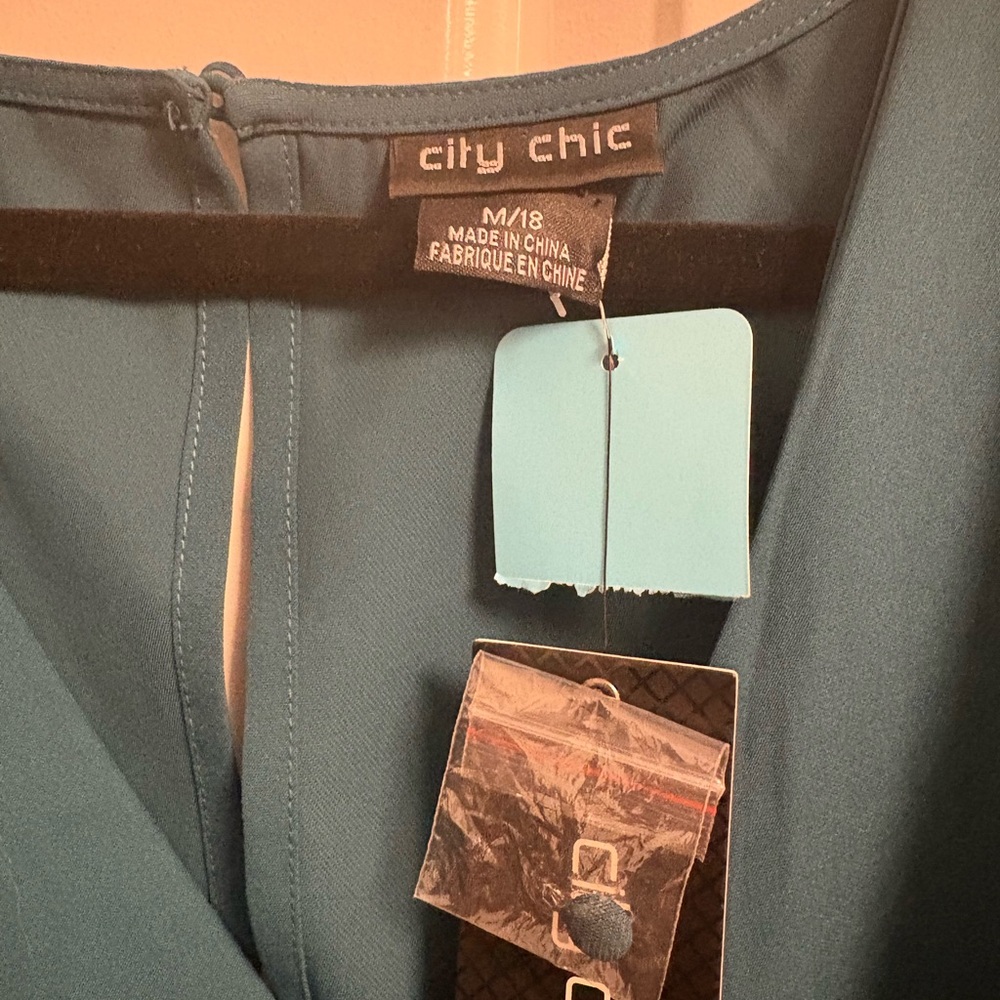 City Chic Aqua Blue Dress